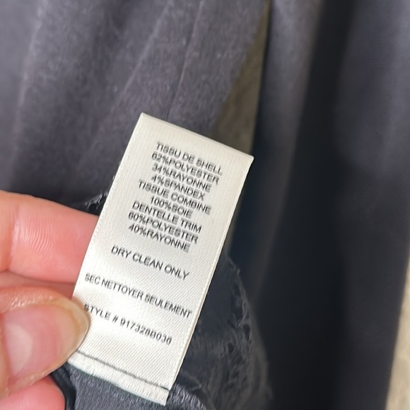 NWOT REBECCA TAYLOR Silk Lace Trim Pullover Layered Sweater Black Size Small - Picture 6 of 9